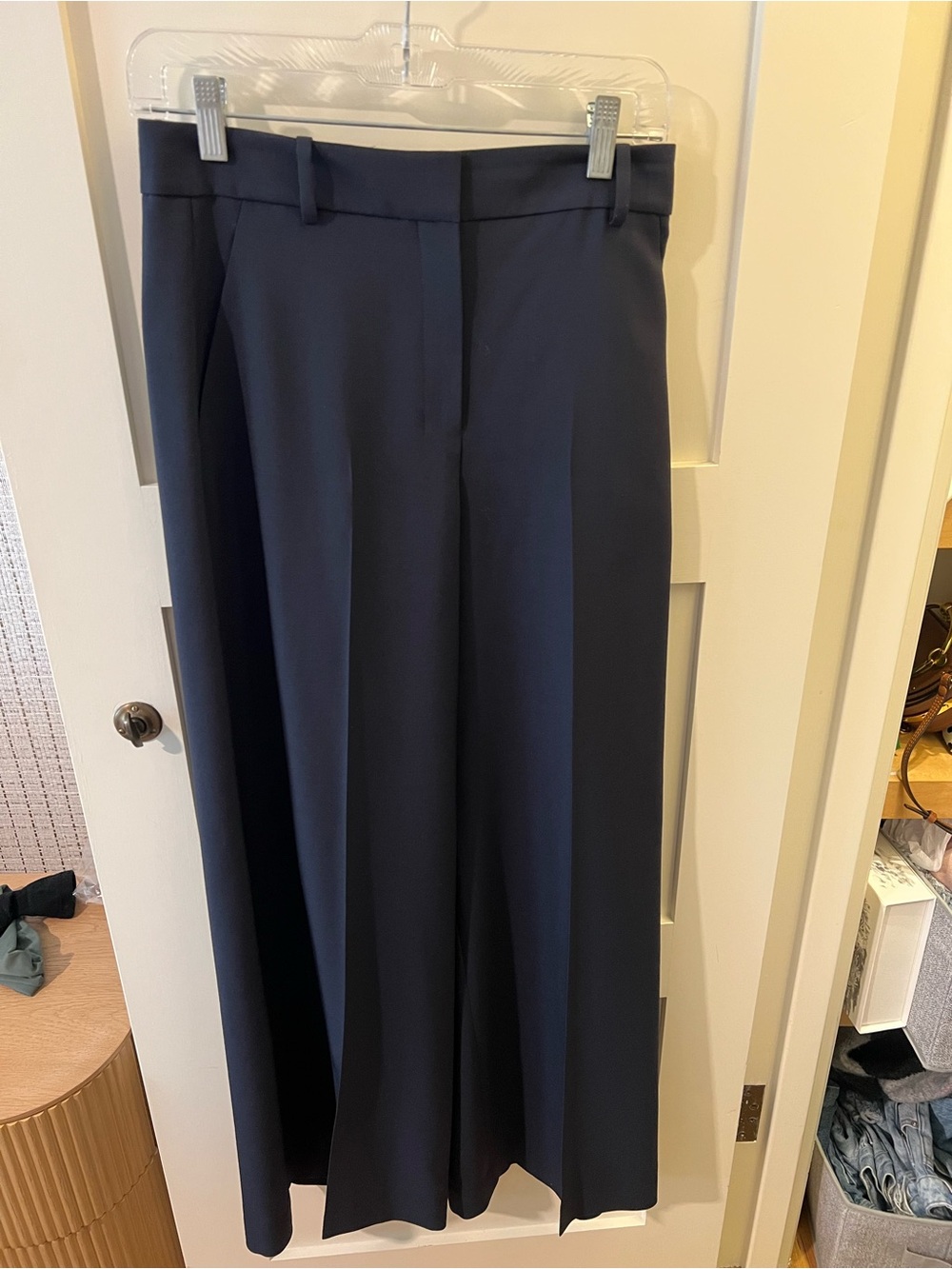 Theory Navy Wide-Leg Dress Pants for Women